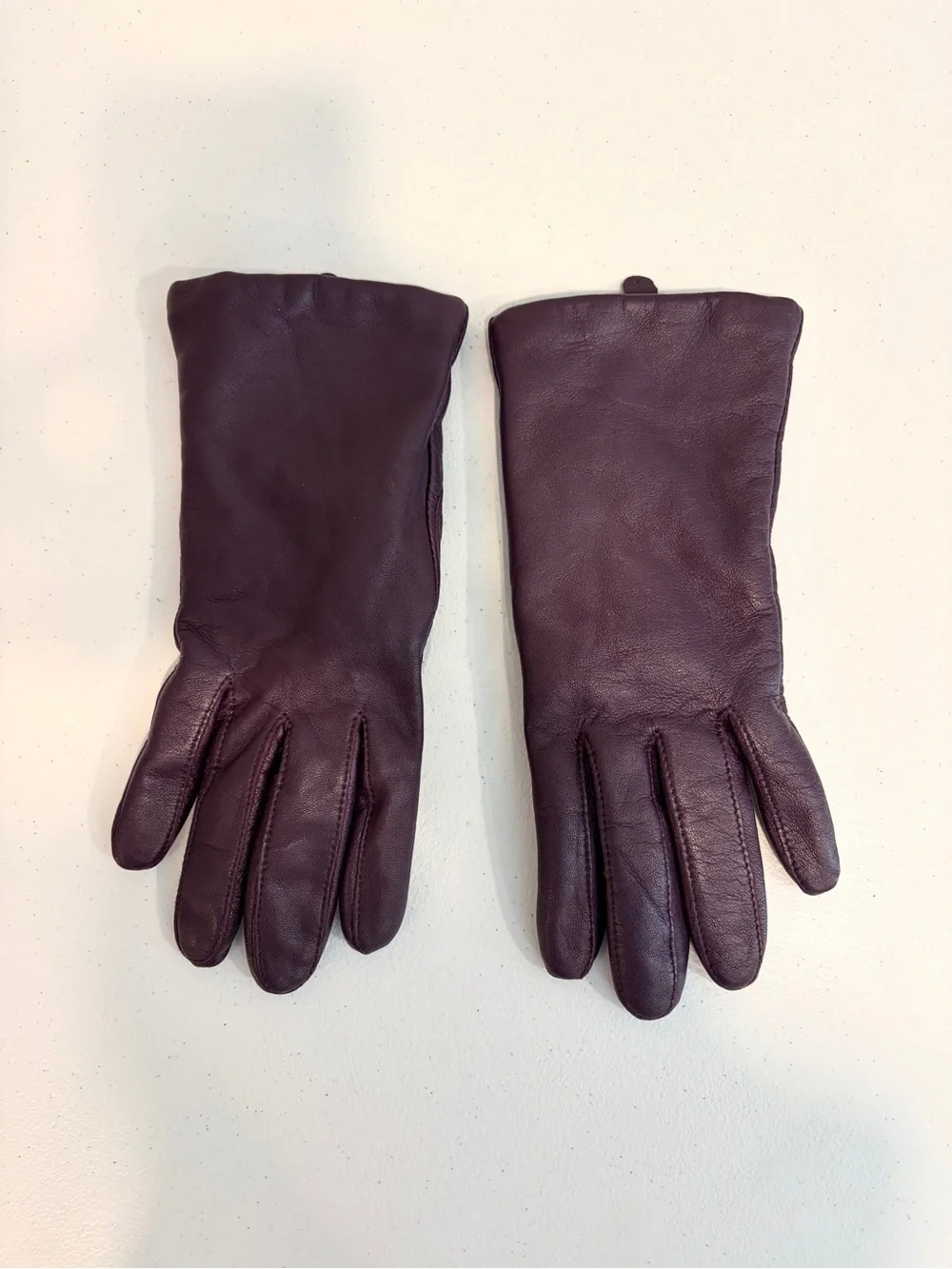 Apt. 9 Women's Purple Leather Thinsulated Gloves - Large